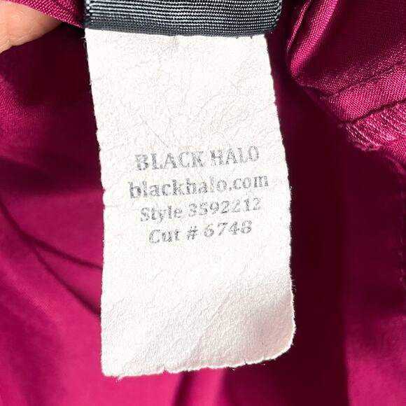 Black Halo Rowan Sheath‎ Dress Pink Pleated Boat Neck 3/4 Sleeve Sz 4 - Picture 10 of 13